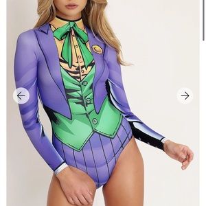 The Joker Long Sleeve Bodysuit Size XL NWT